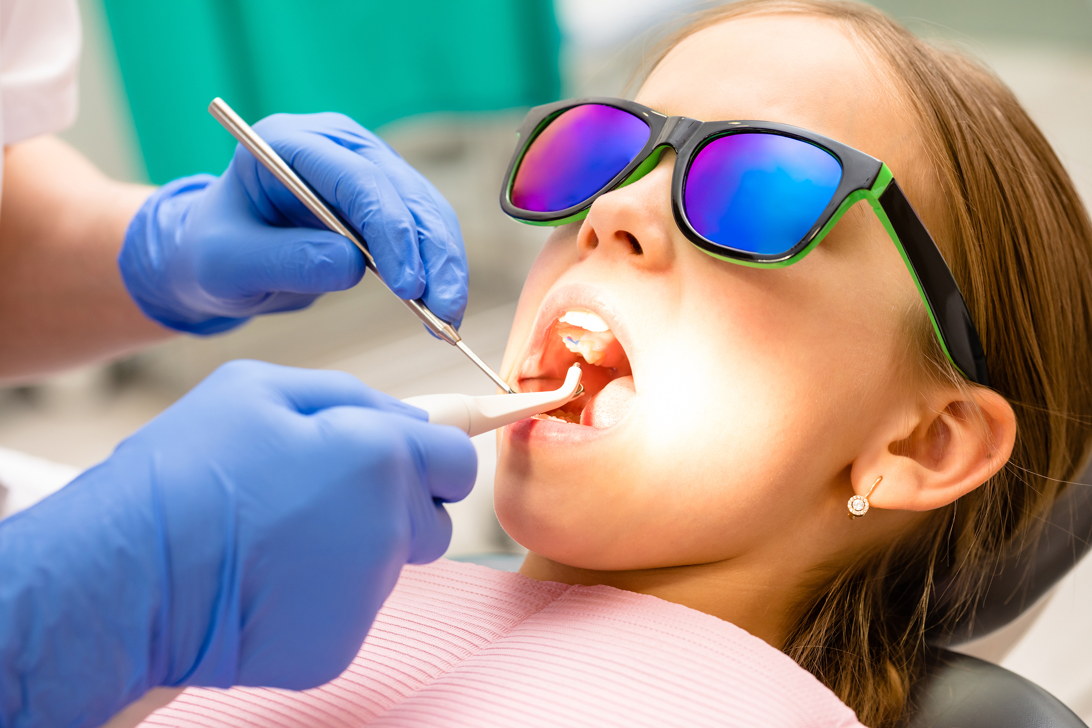 Child in dentist chair